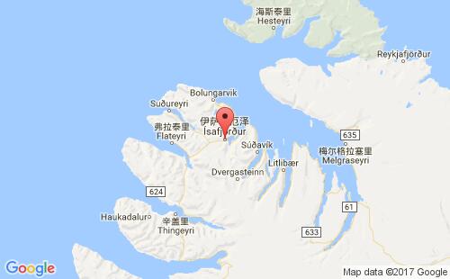 伊萨菲厄泽港口地图